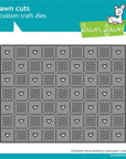 Lawn Fawn - Lawn Cuts - Checkered Hearts Backdrop: Landscape-ScrapbookPal