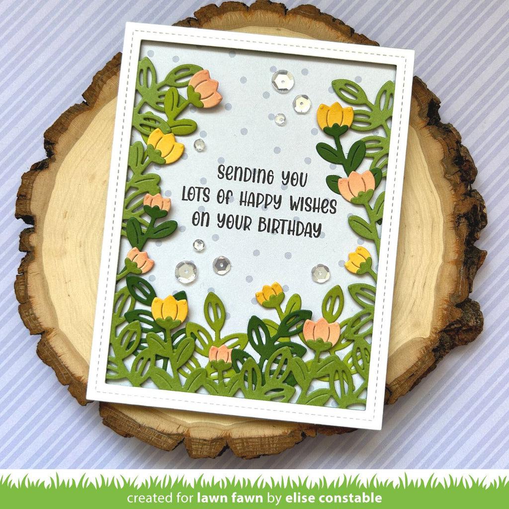 Lawn Fawn - Lawn Cuts - Flower Garden Backdrop-ScrapbookPal