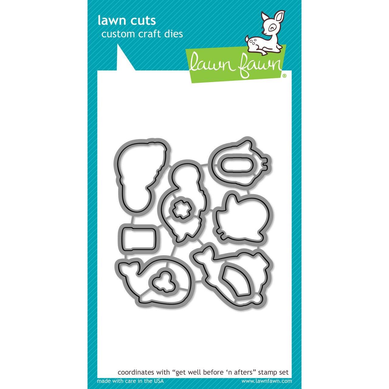 Lawn Fawn - Lawn Cuts - Get Well Before &#39;n Afters-ScrapbookPal