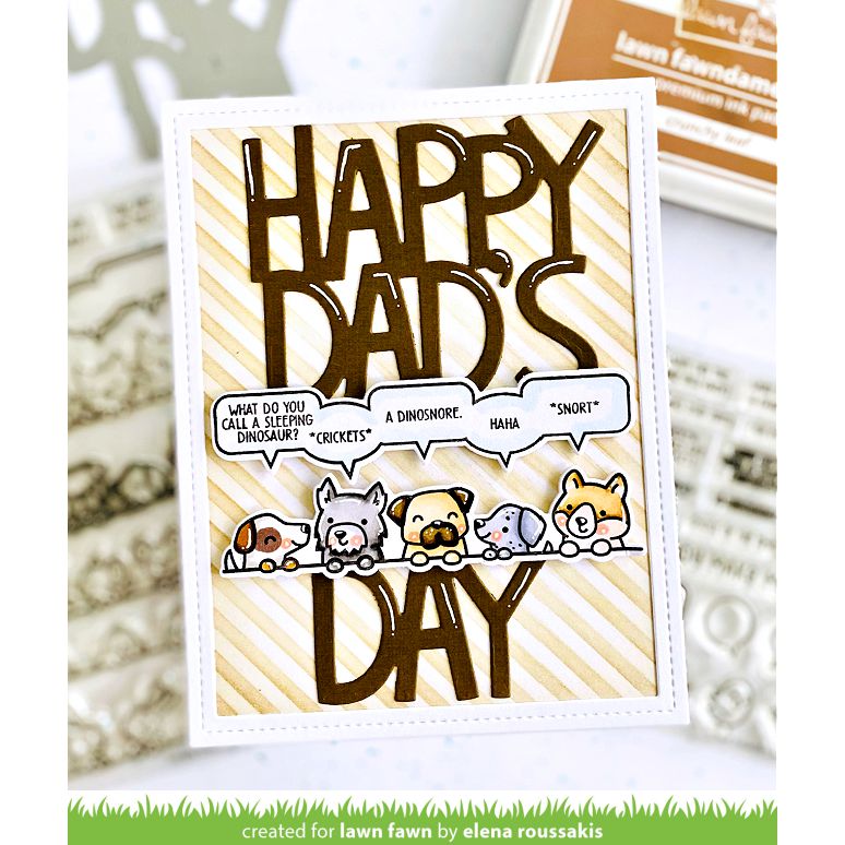 Lawn Fawn - Lawn Cuts - Giant Happy Dad&#39;s Day-ScrapbookPal