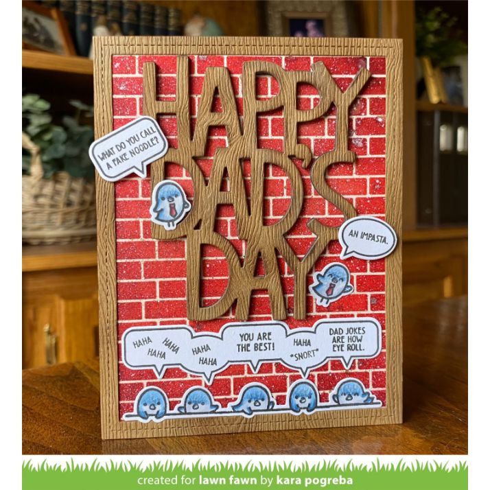Lawn Fawn - Lawn Cuts - Giant Happy Dad's Day-ScrapbookPal