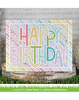 Lawn Fawn - Lawn Cuts - Giant Outlined Happy Birthday: Landscape-ScrapbookPal
