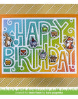 Lawn Fawn - Lawn Cuts - Giant Outlined Happy Birthday: Landscape-ScrapbookPal