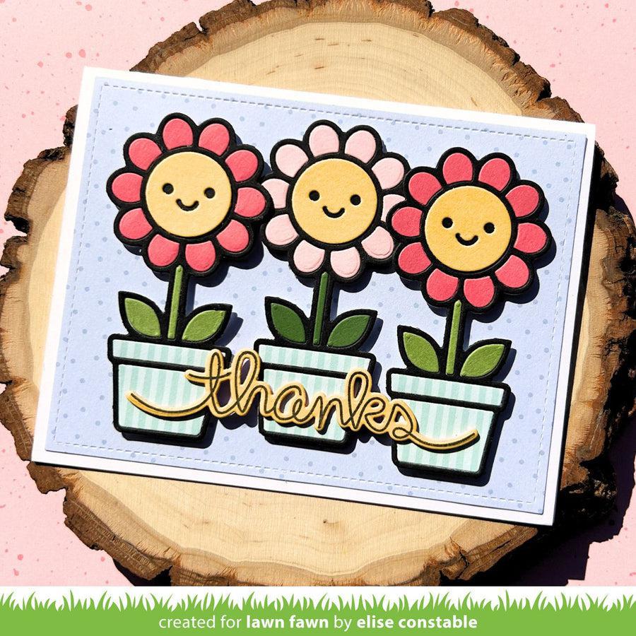 Lawn Fawn - Lawn Cuts - Happy Potted Flower-ScrapbookPal