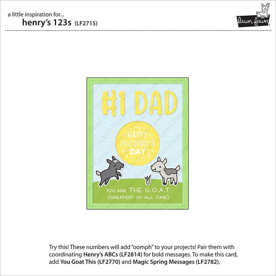 Lawn Fawn - Lawn Cuts - Henry's 123s-ScrapbookPal