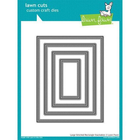 Lawn Fawn - Lawn Cuts - Large Stitched Rectangle-ScrapbookPal