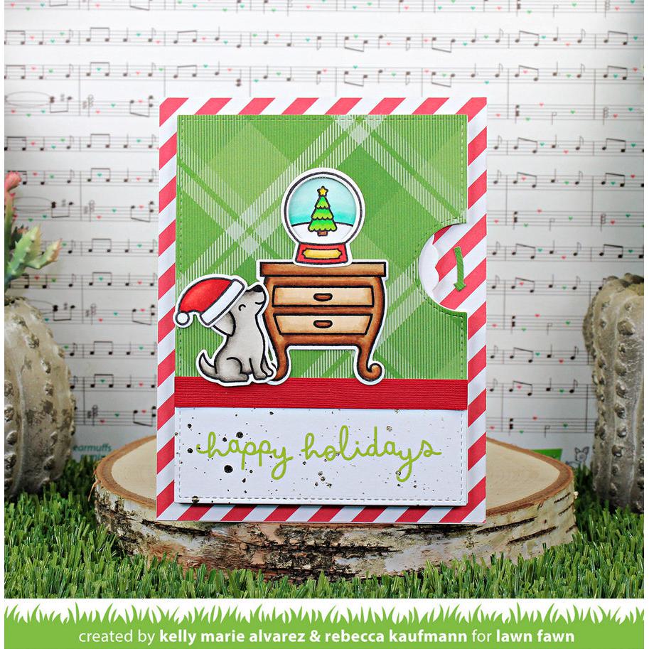 Lawn Fawn - Lawn Cuts - Little Snow Globe: Dog-ScrapbookPal