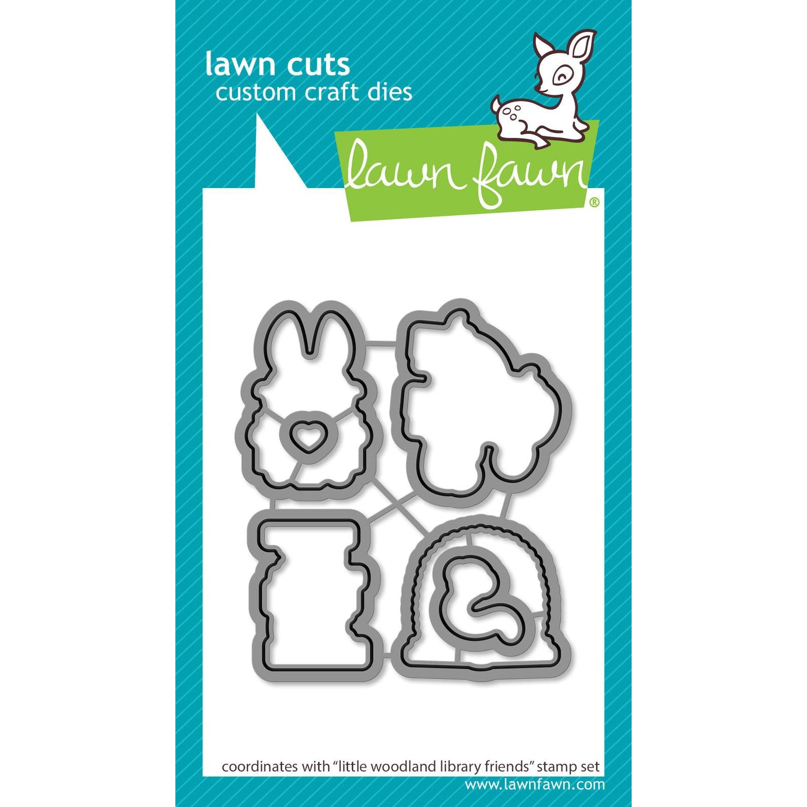 Lawn Fawn - Lawn Cuts - Little Woodland Library Friends-ScrapbookPal