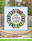 Lawn Fawn - Lawn Cuts - Magic Iris Butterfly Wreath Add-On-ScrapbookPal