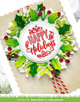 Lawn Fawn - Lawn Cuts - Magic Iris Holly Wreath Add-On-ScrapbookPal