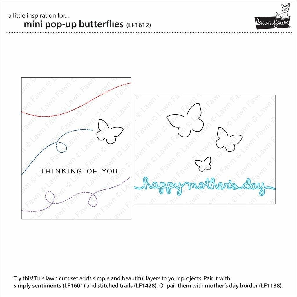 Lawn Fawn - Lawn Cuts - Mini Pop-Up Butterflies-ScrapbookPal