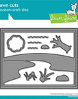 Lawn Fawn - Lawn Cuts - Riverside Backdrop: Landscape-ScrapbookPal