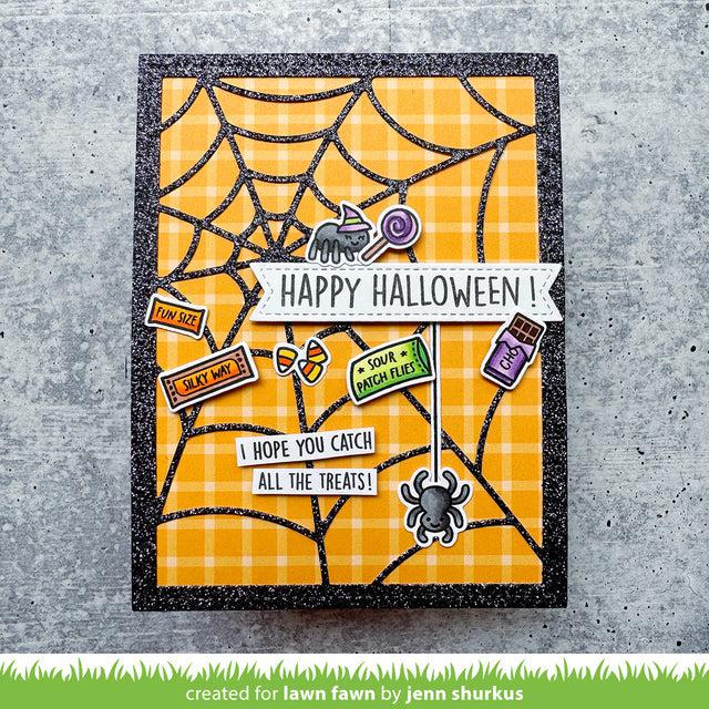 Lawn Fawn - Lawn Cuts - Spiderweb Backdrop-ScrapbookPal