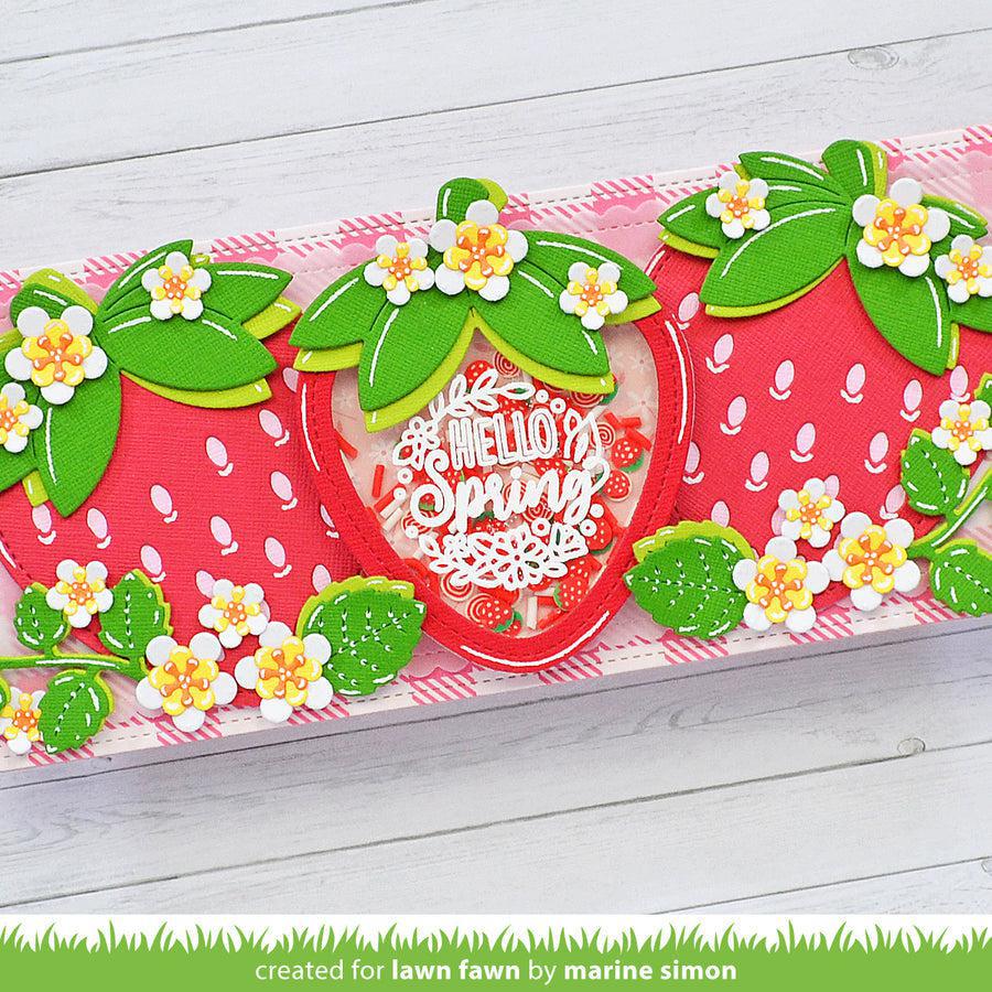 Lawn Fawn - Lawn Cuts - Stitched Strawberry Frame-ScrapbookPal