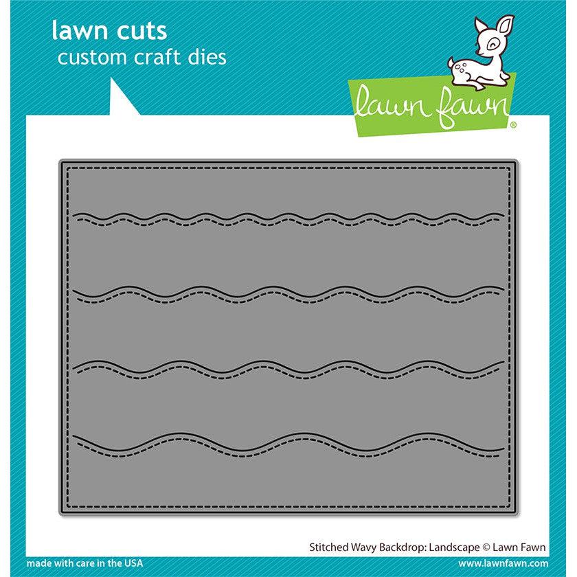 Lawn Fawn - Lawn Cuts - Stitched Wavy Backdrop: Landscape-ScrapbookPal