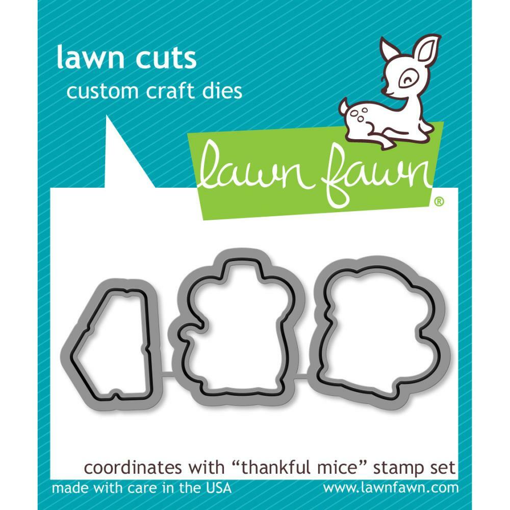 Lawn Fawn - Lawn Cuts - Thankful Mice-ScrapbookPal