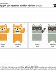Lawn Fawn - Lawn Cuts - Tiny Gift Box With Raccoon & Fox Add-On-ScrapbookPal