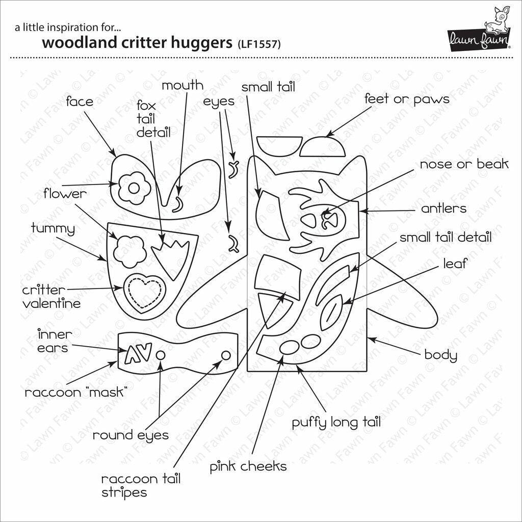 Lawn Fawn - Lawn Cuts - Woodland Critter Huggers-ScrapbookPal
