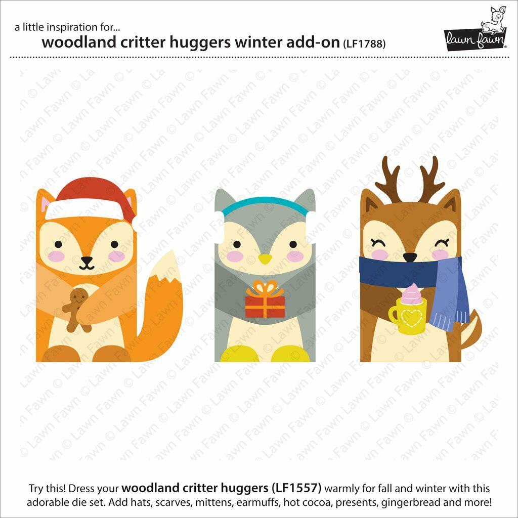 Lawn Fawn - Lawn Cuts - Woodland Critter Huggers Winter Add-On-ScrapbookPal