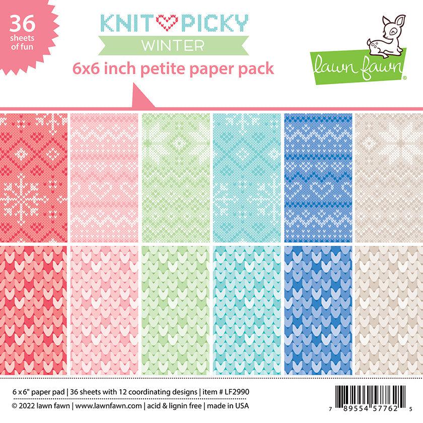 Lawn Fawn - Petite Paper Pack - Knit Picky Winter-ScrapbookPal