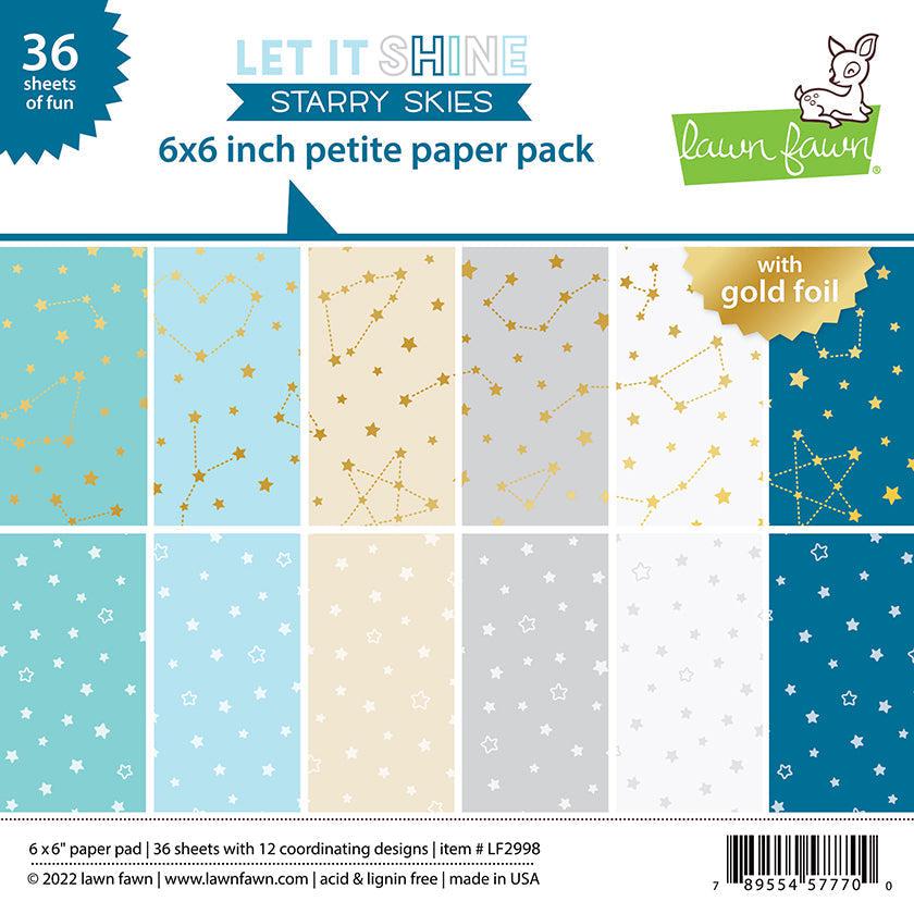 Lawn Fawn - Petite Paper Pack - Let It Shine Starry Skies-ScrapbookPal