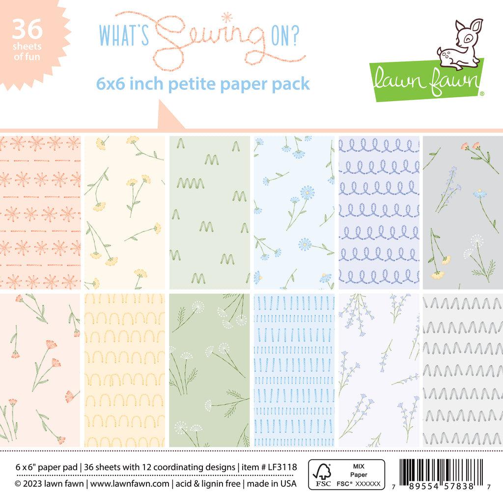Lawn Fawn - Petite Paper Pack - What&#39;s Sewing On?-ScrapbookPal