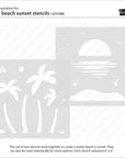 Lawn Fawn - Stencils - Beach Sunset-ScrapbookPal