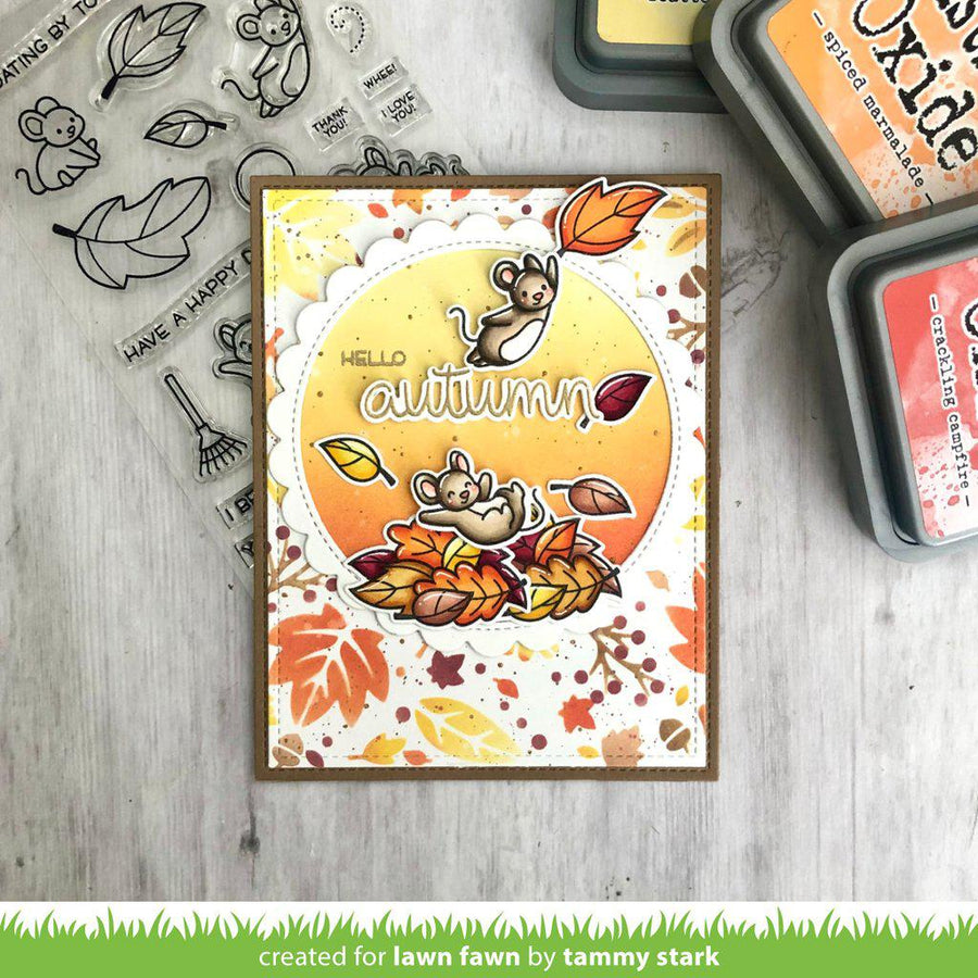 Lawn Fawn - Stencils - Fall Leaves Background
