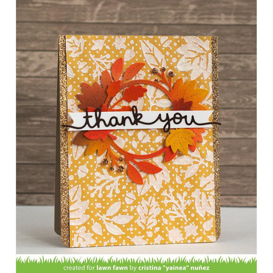 Lawn Fawn - Stencils - Fall Leaves Background