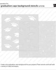 Lawn Fawn - Stencils - Graduation Caps Background-ScrapbookPal
