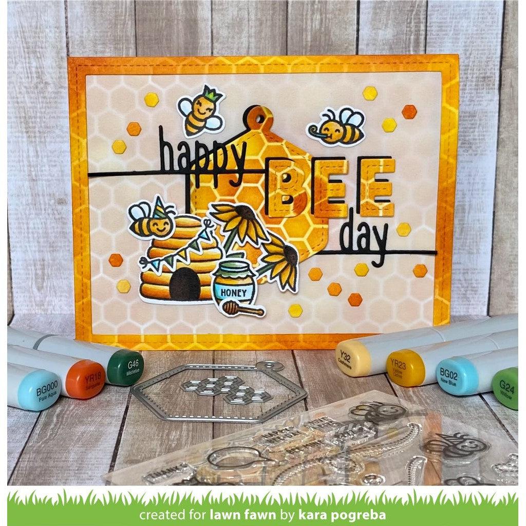 Lawn Fawn - Stencils - Honeycomb-ScrapbookPal