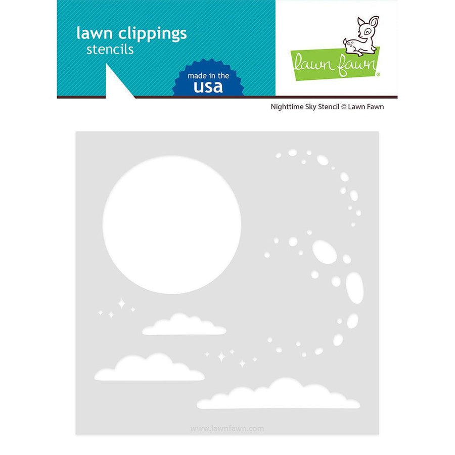 Lawn Fawn - Stencils - Nighttime Sky-ScrapbookPal