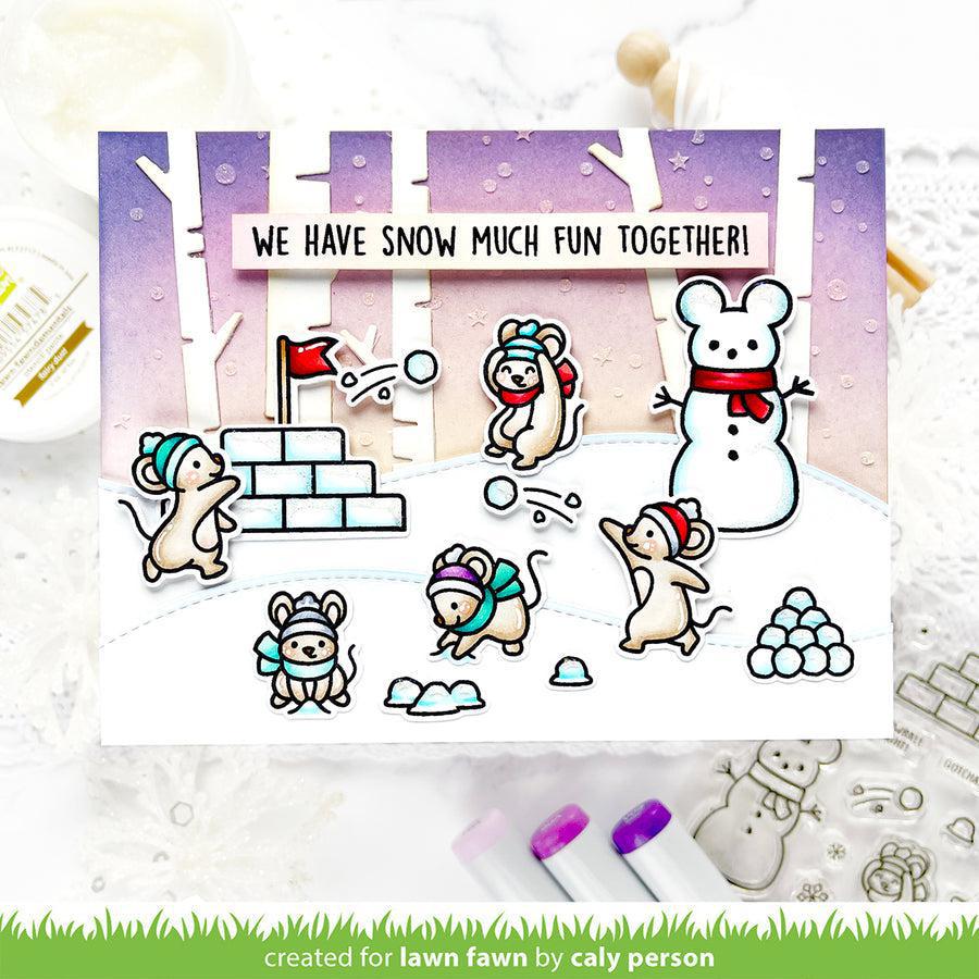 Lawn Fawn - Stencils - Snow Flurries Background-ScrapbookPal