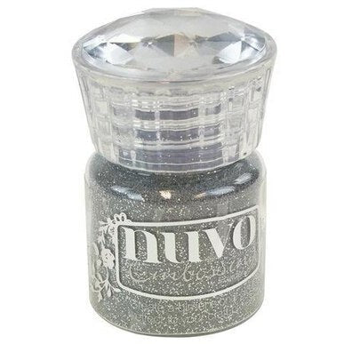 Nuvo - Glitter Embossing Powder - Silver Moonlight-ScrapbookPal