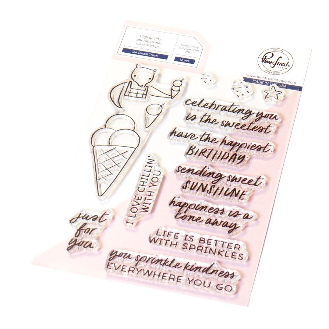 Pinkfresh Studio - Clear Stamps - Ice Cream Truck-ScrapbookPal