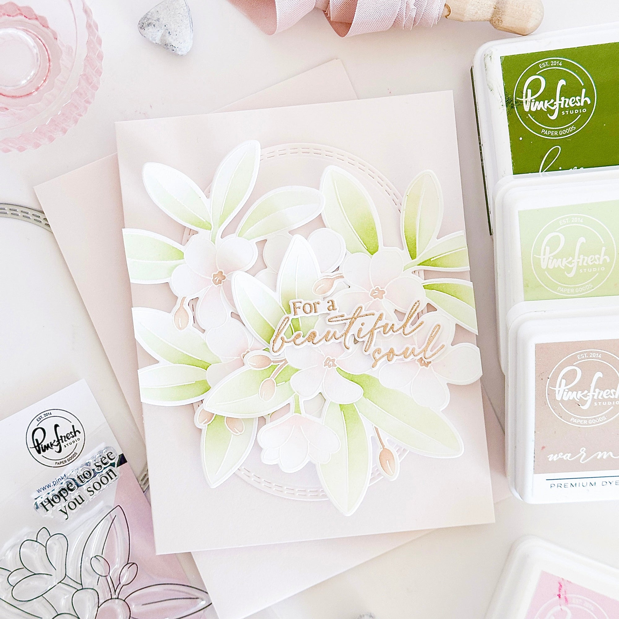Pinkfresh Studio - Clear Stamps - Plumeria-ScrapbookPal
