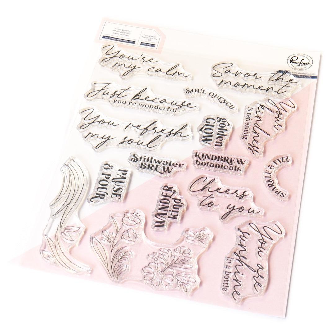 Pinkfresh Studio - Clear Stamps - Sippable Scenes-ScrapbookPal
