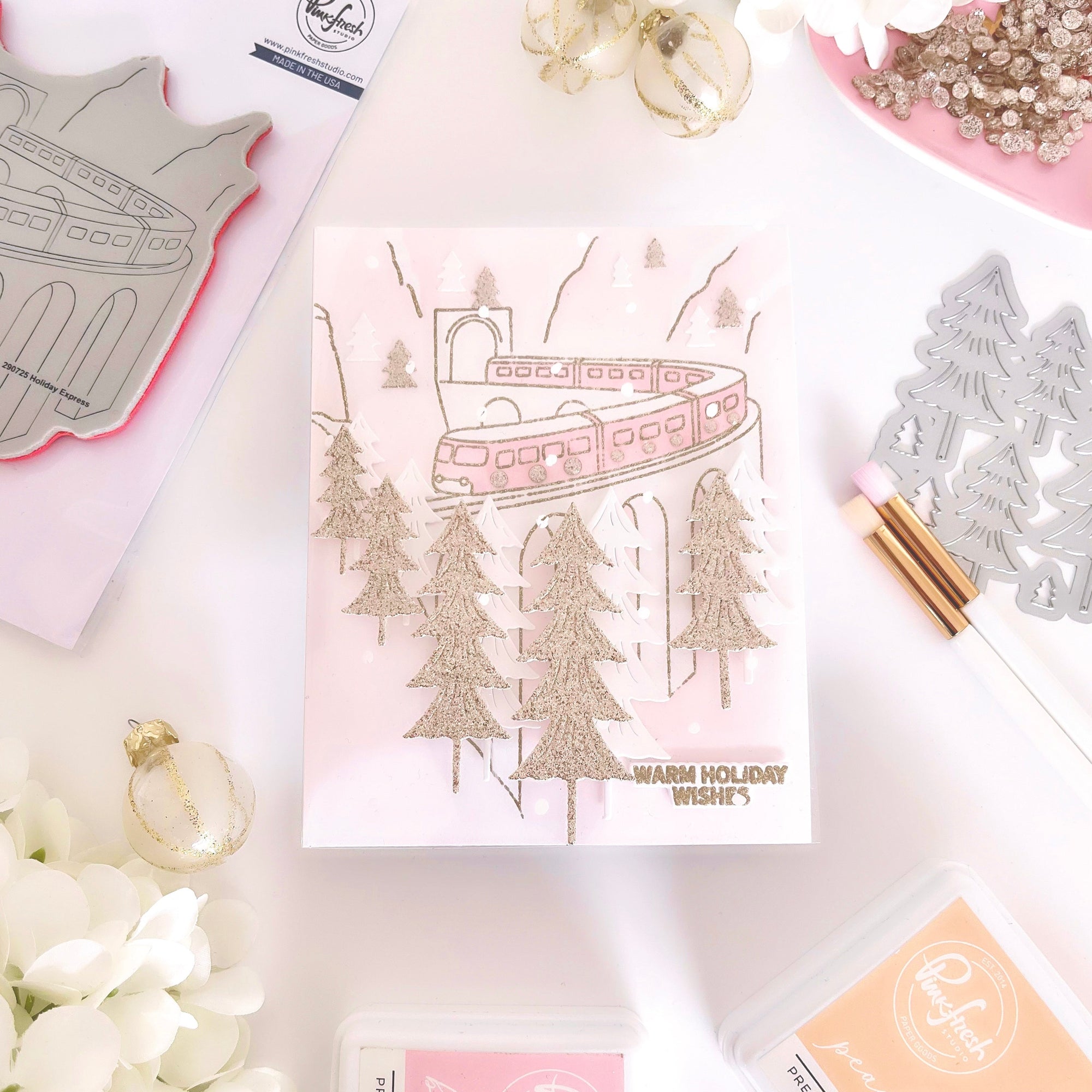 Pinkfresh Studio - Cling Stamps - Holiday Express-ScrapbookPal