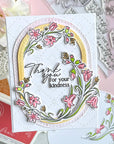 Pinkfresh Studio - Dies - Double Stitched Elongated Oval-ScrapbookPal