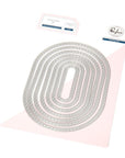 Pinkfresh Studio - Dies - Double Stitched Elongated Oval-ScrapbookPal