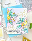 Pinkfresh Studio - Stencils - Plumeria-ScrapbookPal