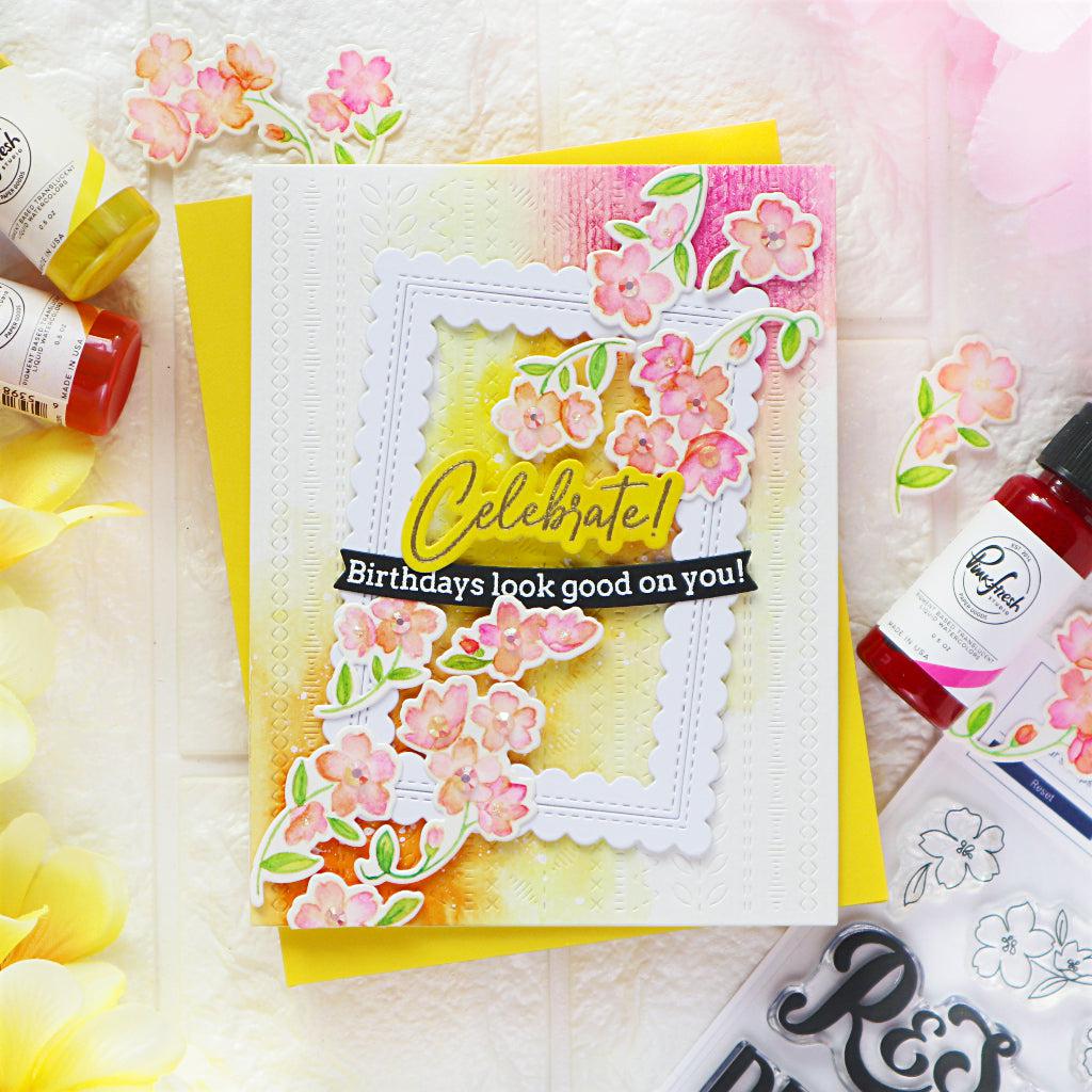 Pinkfresh Studio - Dies - Stitched Scallop Rectangles-ScrapbookPal
