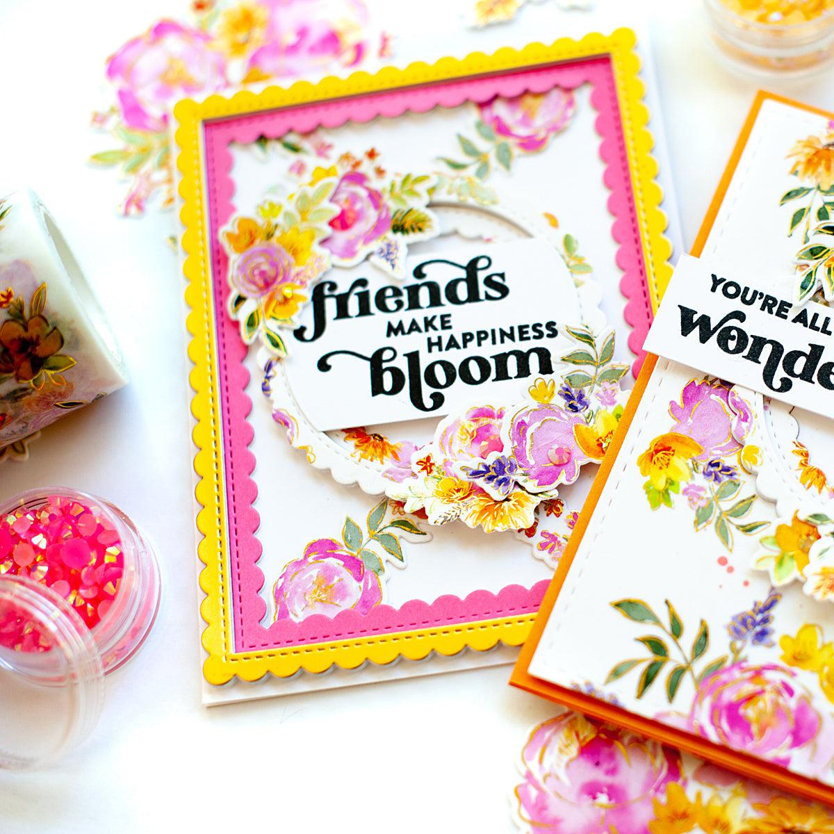 Pinkfresh Studio - Dies - Stitched Scallop Rectangles-ScrapbookPal
