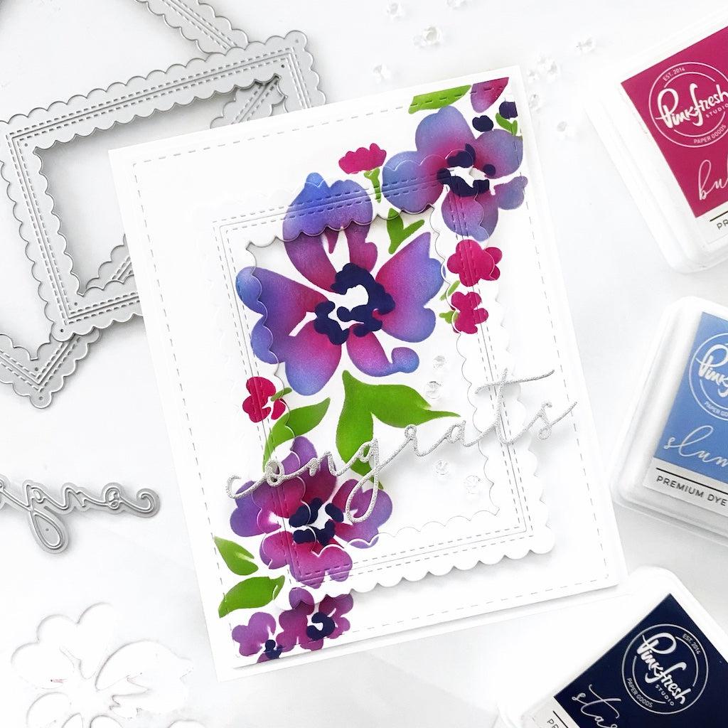 Pinkfresh Studio - Dies - Stitched Scallop Rectangles-ScrapbookPal
