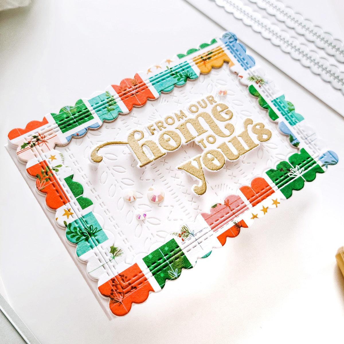 Pinkfresh Studio - Dies - Stitched Scallop Rectangles-ScrapbookPal