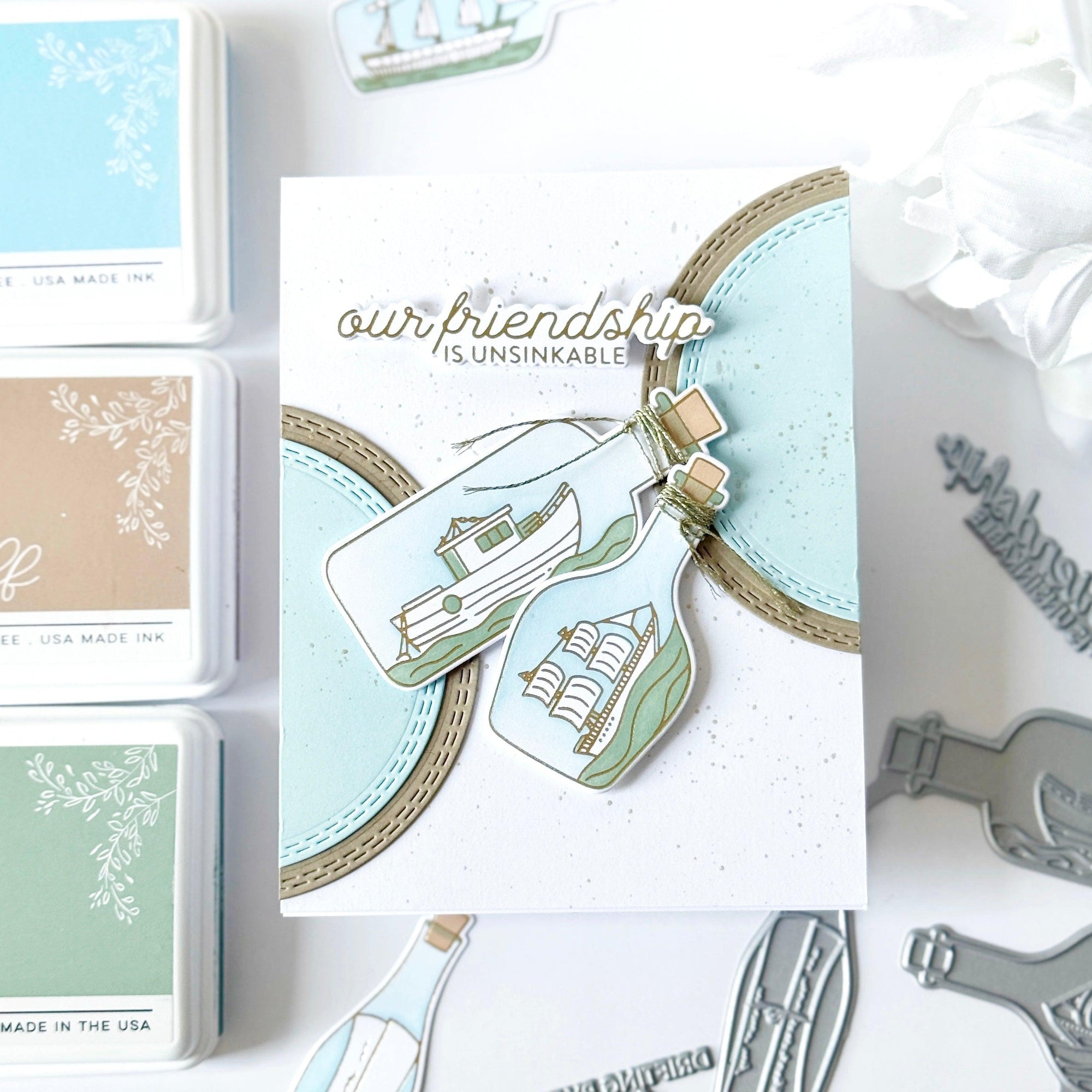 Pinkfresh Studio - Press Plates - Message In A Bottle-ScrapbookPal