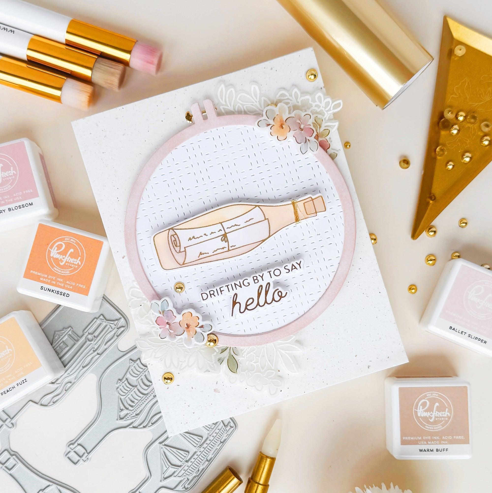 Pinkfresh Studio - Press Plates - Message In A Bottle-ScrapbookPal