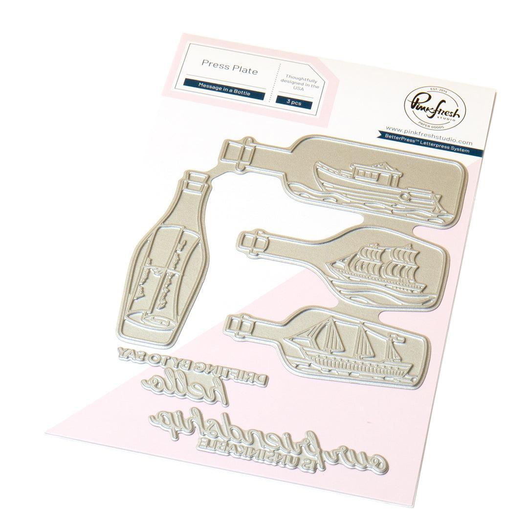 Pinkfresh Studio - Press Plates - Message In A Bottle-ScrapbookPal