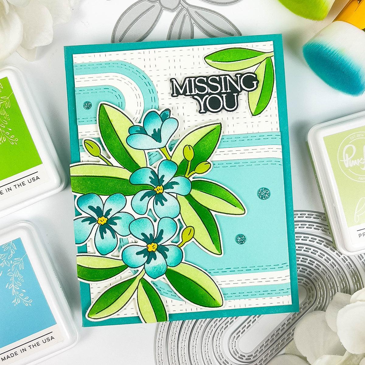 Pinkfresh Studio - Press Plates - Plumeria-ScrapbookPal