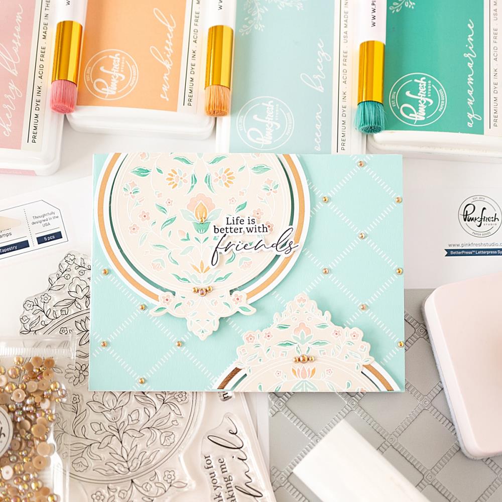 Pinkfresh Studio - Press Plates - Stippled Plaid-ScrapbookPal